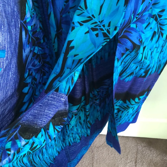 Women’s tropical faux wrap dress Size 14 - Picture 4 of 6